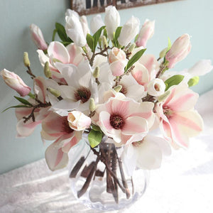 Orchid magnolia wedding artificial flowers for home decoration