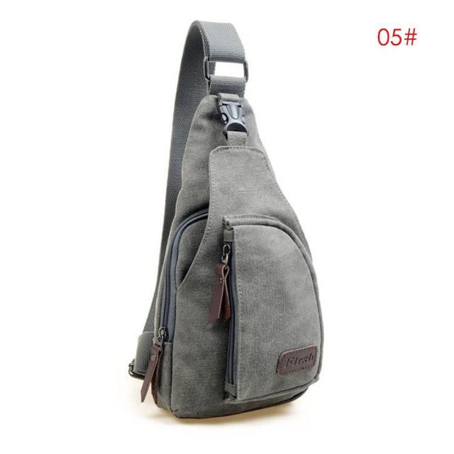 Men Vintage Canvas Leather Satchel