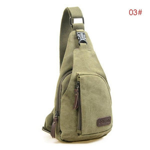 Men Vintage Canvas Leather Satchel