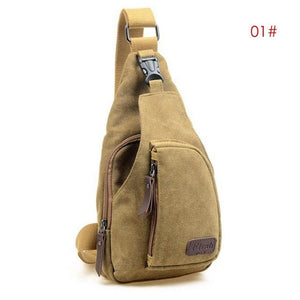 Men Vintage Canvas Leather Satchel