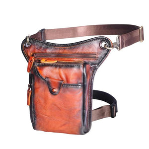 Genuine Leather Men Design Casual Brown Classic Shoulder Sling Bag