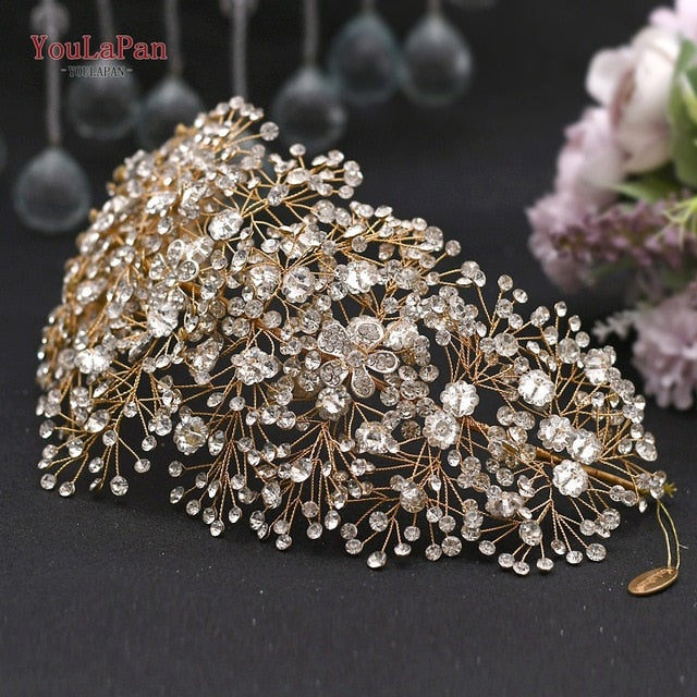 Golden Wedding Hair Jewelry