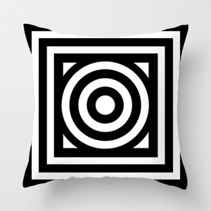 Pillow - Brief Black White Geometric Pillowcase