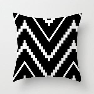 Pillow - Brief Black White Geometric Pillowcase