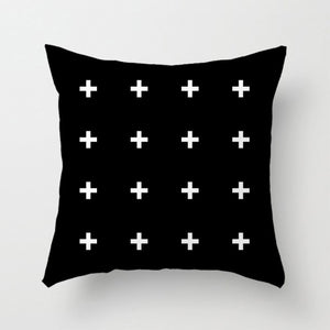 Pillow - Brief Black White Geometric Pillowcase