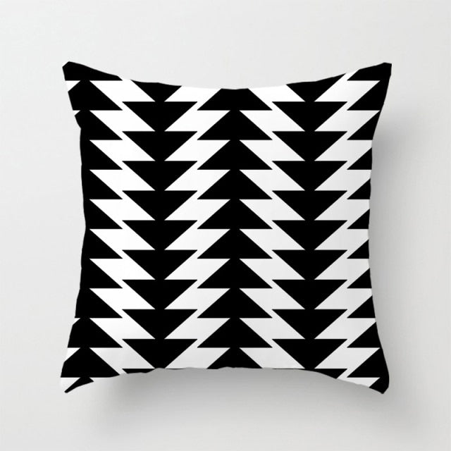 Pillow - Brief Black White Geometric Pillowcase