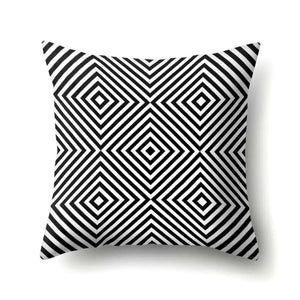 Pillow - Brief Black White Geometric Pillowcase