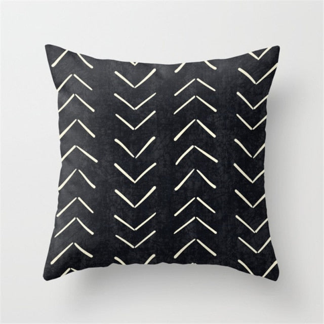 Pillow - Brief Black White Geometric Pillowcase