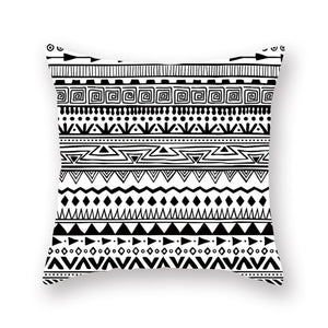 Pillow - Brief Black White Geometric Pillowcase