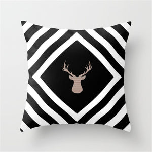 Pillow - Brief Black White Geometric Pillowcase