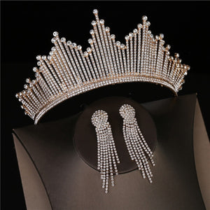 Luxury Silver Color Crystal Bridal Tiaras