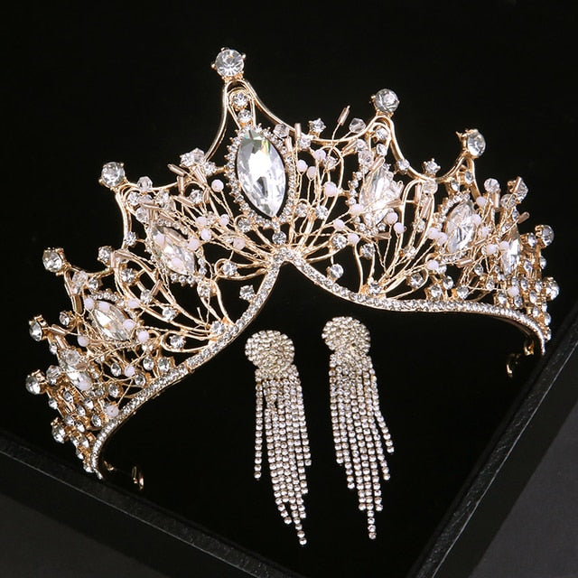 Luxury Silver Color Crystal Bridal Tiaras