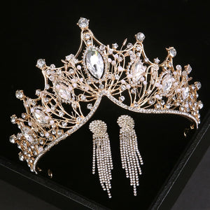 Luxury Silver Color Crystal Bridal Tiaras