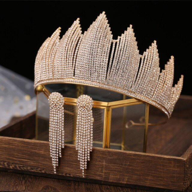 Luxury Silver Color Crystal Bridal Tiaras