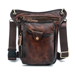 Genuine Leather Men Design Casual Brown Classic Shoulder Sling Bag