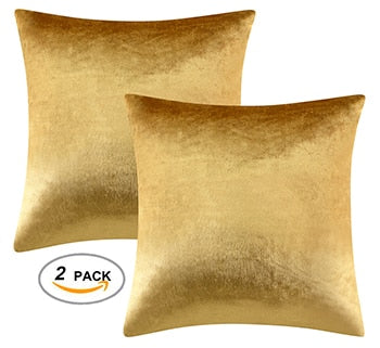 Pillow Covers - 2 Packs Gold Decorative Covers Cases