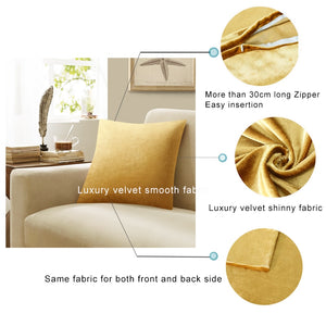 Pillow Covers - 2 Packs Gold Decorative Covers Cases