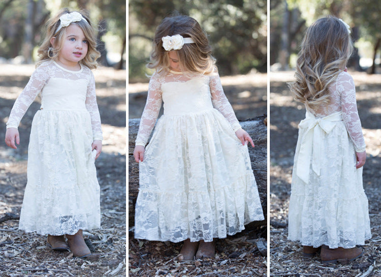 Girl Wedding Girl Lace Long Dress