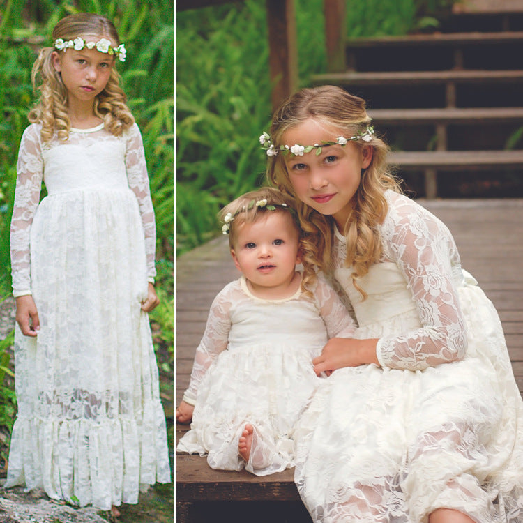 Girl Wedding Girl Lace Long Dress