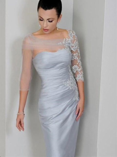 Silver Grey Mother of the Bride Dress