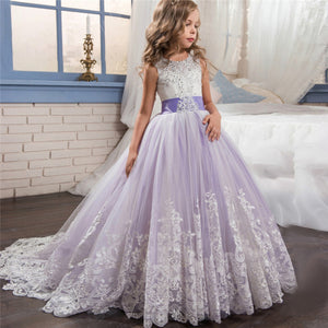 kids Lace Long Prom or Wedding Dress