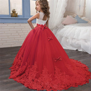 kids Lace Long Prom or Wedding Dress