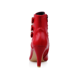 Boots - Pointed toe high heels short boot