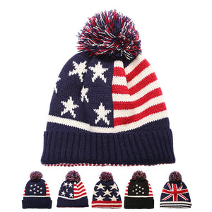 Pom Poms ball Knitted Cap