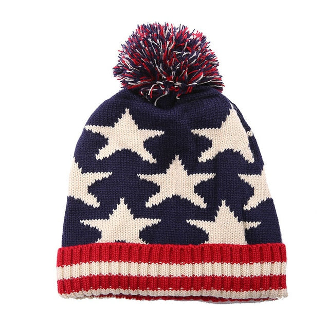 Pom Poms ball Knitted Cap