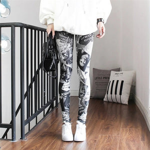 Patterned Print Leggins