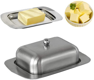 Butter Dish, Stainless Steel Butter Dish with Lid