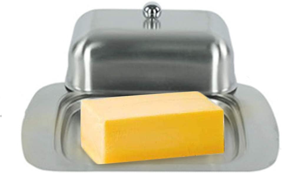 Butter Dish, Stainless Steel Butter Dish with Lid