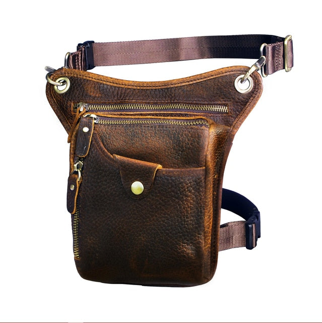 Genuine Leather Men Design Casual Brown Classic Shoulder Sling Bag