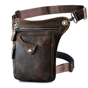 Genuine Leather Men Design Casual Brown Classic Shoulder Sling Bag