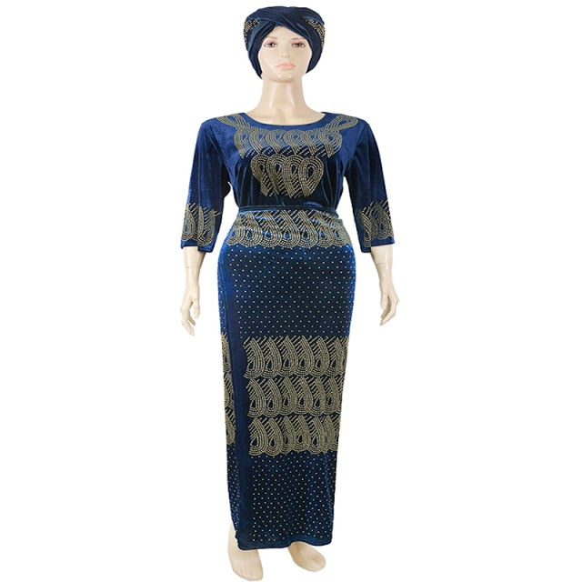 Dress -  Elegant Turban African Party Dress