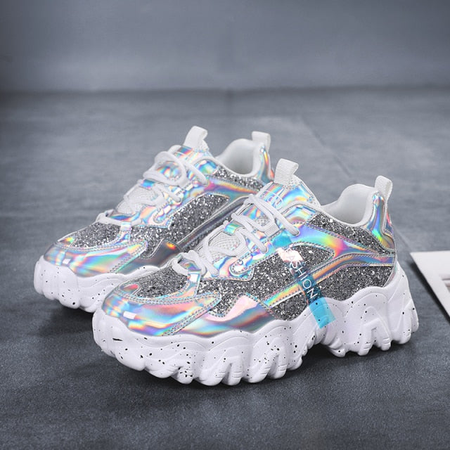 Women Sneakers Sequined Cloth