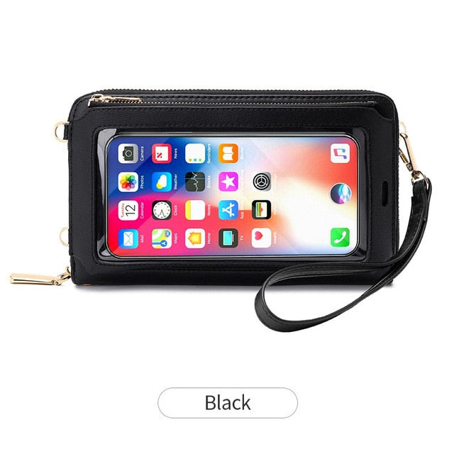 Transparent Window Phone Pocket Designer Bag