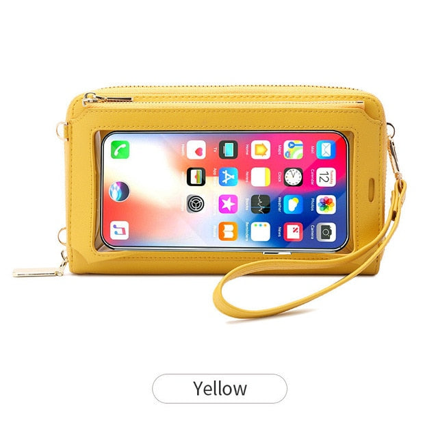 Transparent Window Phone Pocket Designer Bag