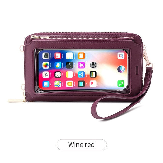 Transparent Window Phone Pocket Designer Bag