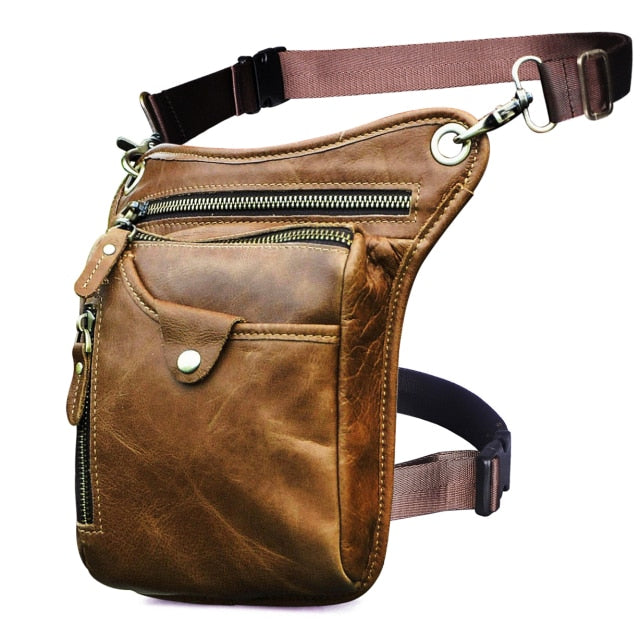 Genuine Leather Men Design Casual Brown Classic Shoulder Sling Bag