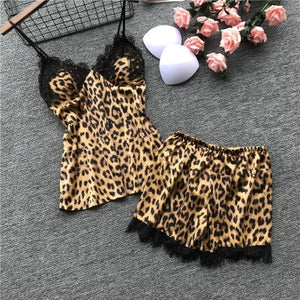 Pajamas - Leopard Satin Pajamas