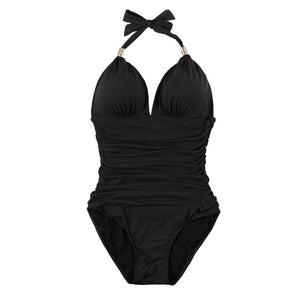 One Piece Solid Bathing Suit