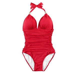 One Piece Solid Bathing Suit