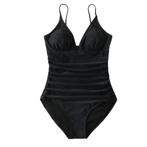 One Piece Solid Bathing Suit