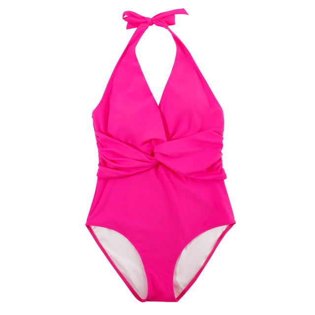 One Piece Solid Bathing Suit