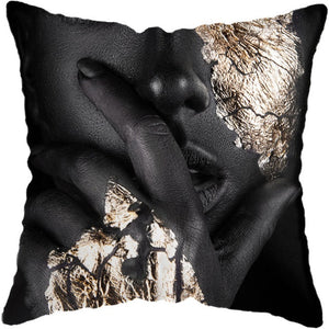 Pillow - Black Gold African Lady