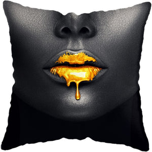 Pillow - Black Gold African Lady