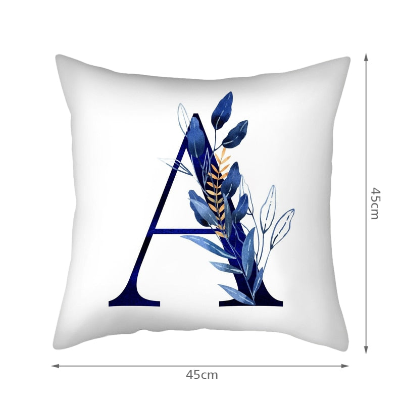 Pillow - Flower Letter Pillow Case