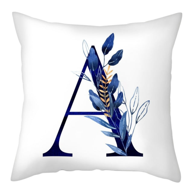 Pillow - Flower Letter Pillow Case