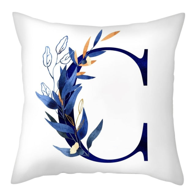 Pillow - Flower Letter Pillow Case